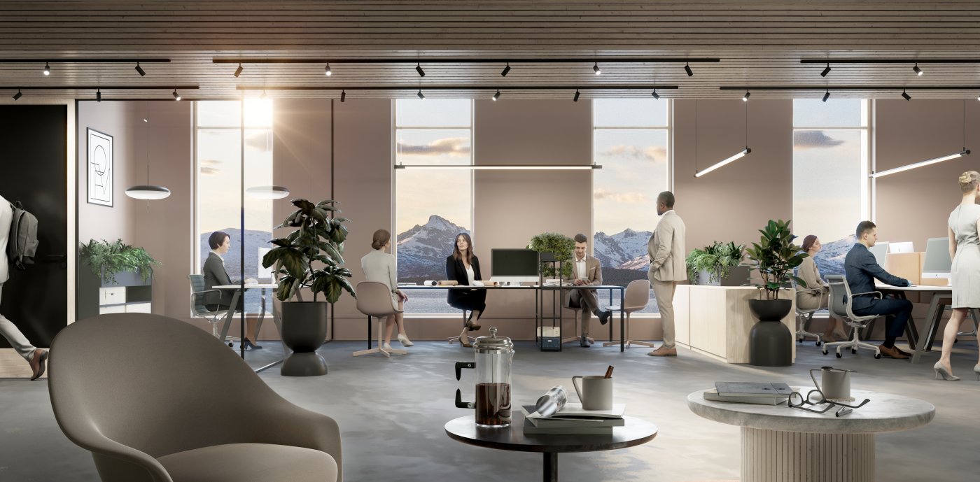 Gneiskvartalet, illustrasjon av Dyrvik Arkitekter.