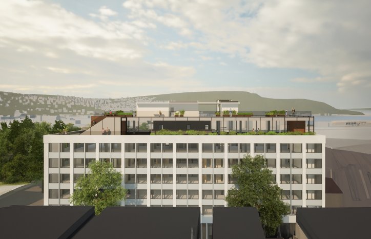 Nordre gate 12 i Trondheim., sør  Foto: HUS arkitekter