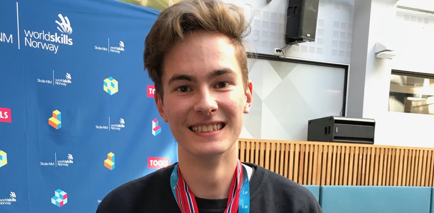 Erlend Haugeland under skole-NM i automasjon