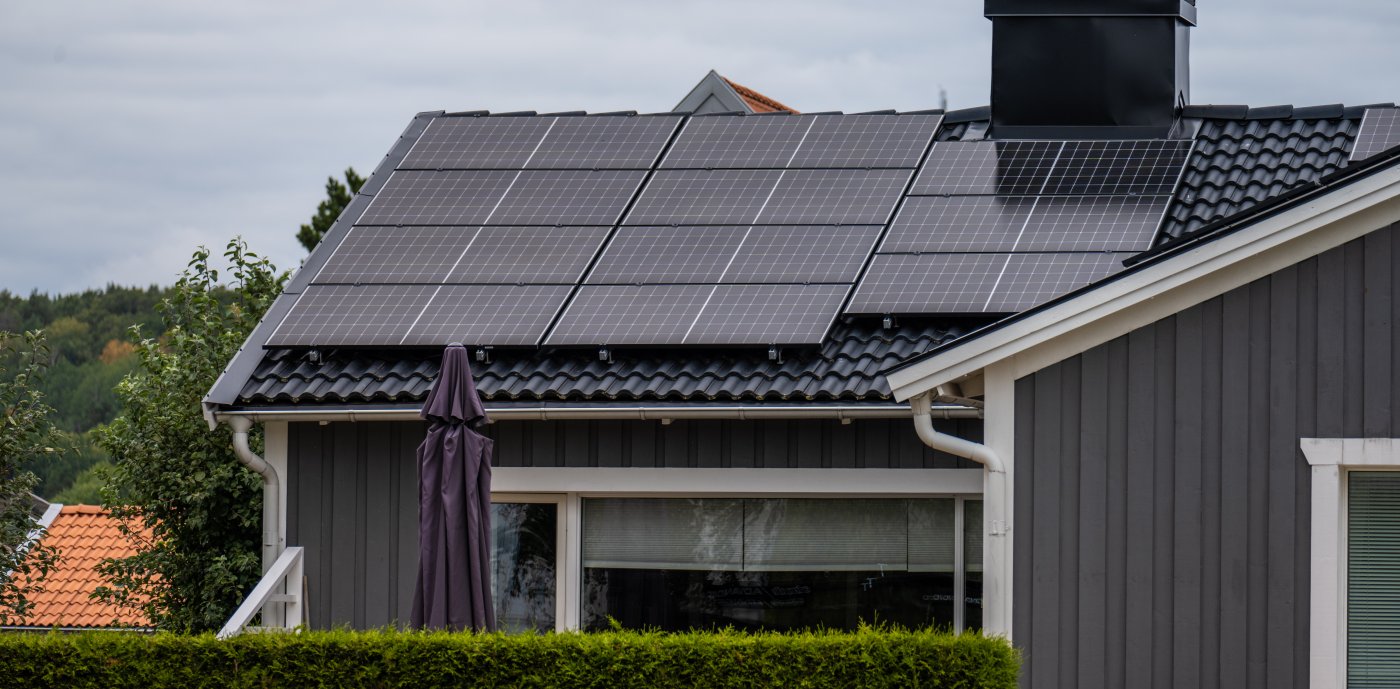 Solcelleanlegg på hustak