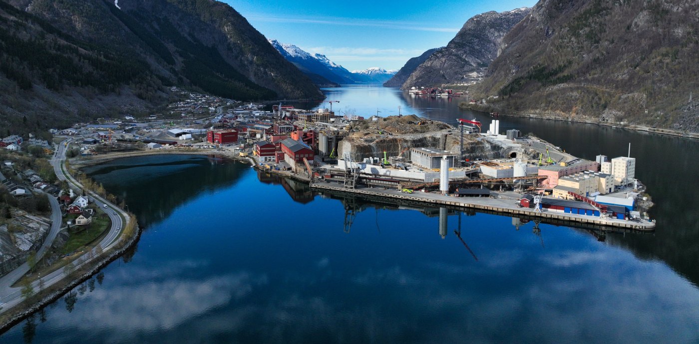 Boliden Odda sett ovenfra. Foto: Kai-Inge Melkeraaen, Boliden.