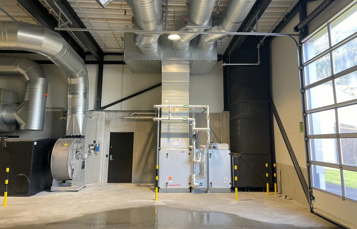 Tilluftsaggregat på Volda og Ørsta Reinhaldsverk (VØR)