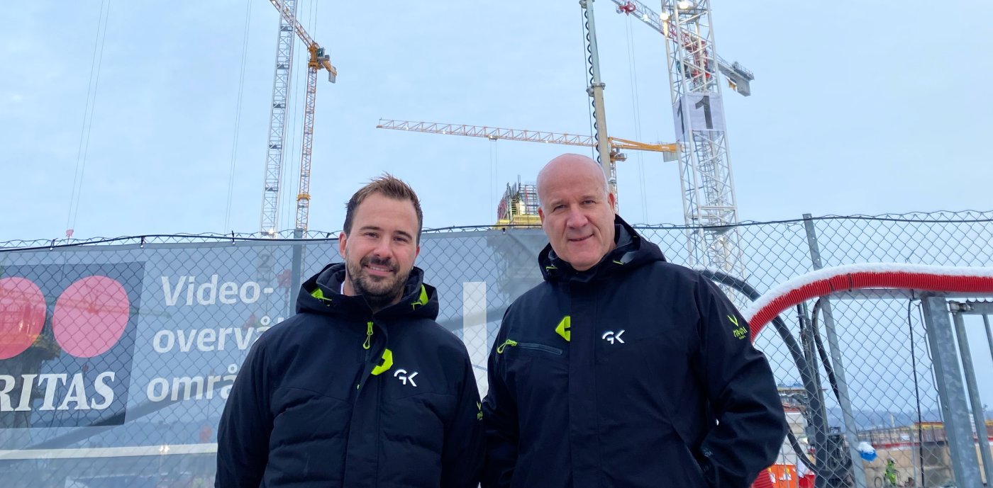 Håvard Pallin Grønning, prosjektutvikler i entreprise og Leif Øie, divisjonsdirektør i entreprise.