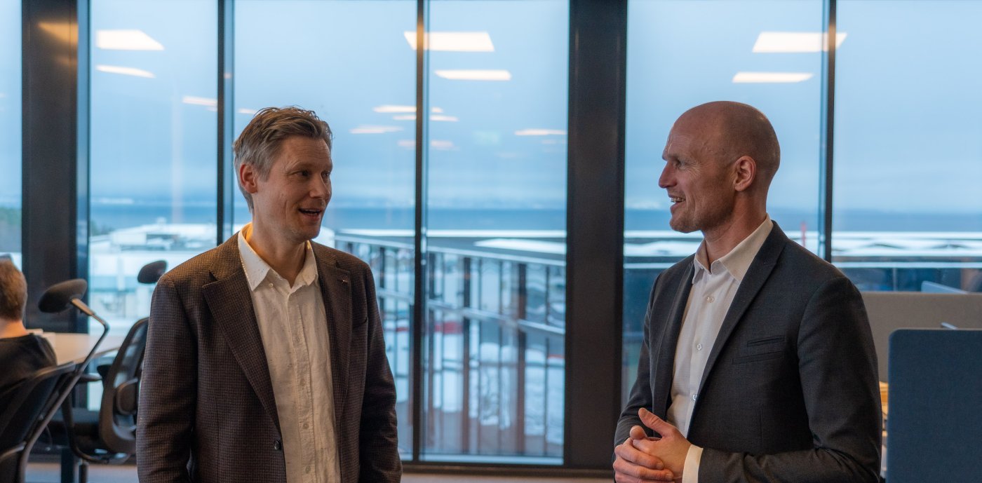 Kyrre Isaksen, adm. dir. i Piscada og Rune Hardersen, adm.dir i GK Norge.