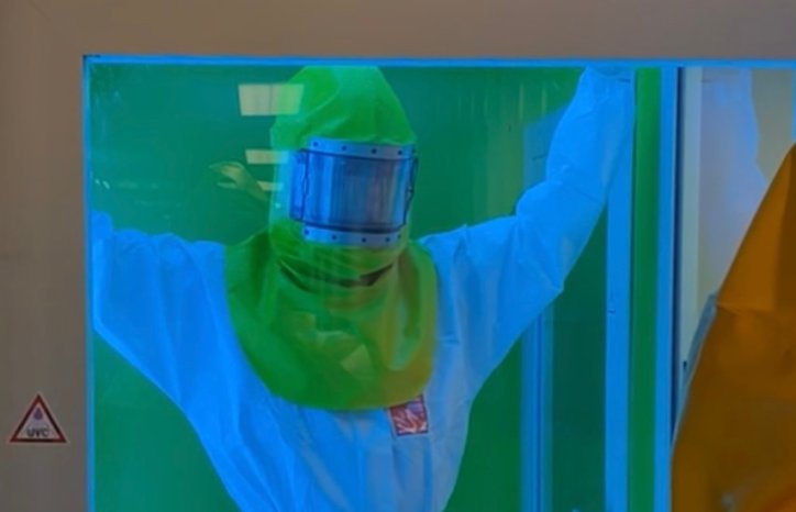 Kjetil Lauritzen på kurs i teknisk vedlikehold og arbeid i miljøer med mikrobiell kontaminering.