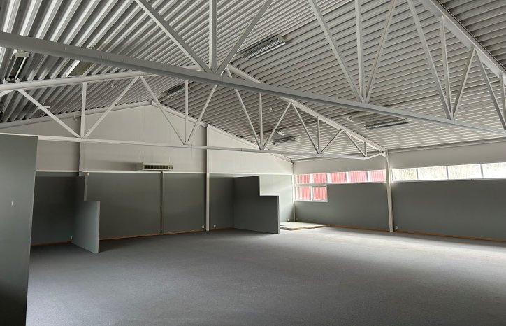 Lager knyttet til Granåsen Gjenbruksstasjon. Foto: Bergersen arkitekter